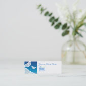 White Butterfly Skinny Cards Mini Visitekaartje (Staand voorkant)