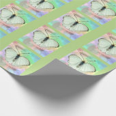 White Butterfly Wrapping Paper Cadeaupapier (Hoek)
