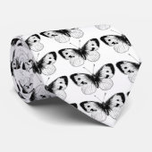 White Cabbage Butterfly Illustratie Stropdas (Opgerold)