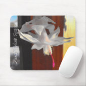 White Cactus Flower Photo Custom Muismat (Met muis)