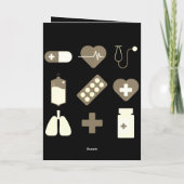 White Caduceus Happy Nurses Week Kaart (Achterkant)