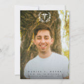 White Caduceus RN Registered Nurse Afstuderen Aankondiging (Voorkant)