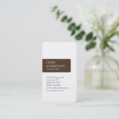 White Cafe Noir Ronde Corner Visitekaartje (Staand voorkant)