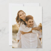 White Calendar Couple Two Photo Wedding Save The Date (Achterkant)