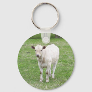 White Calf Keyring / Sleutelhanger