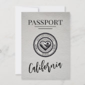 White California Passport Bewaar de datum Save The Date (Voorkant)