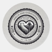 White California Passport Ronde Sticker (Voorkant)