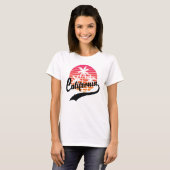 White California Retro Sunset Women's T-Shirt (Voorkant volledig)