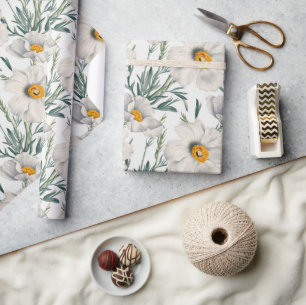 White California Tree Poppy Flowers Patroon Cadeaupapier