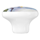 WHITE CALLA LIES CERAMIC KNOB KERAMISCHE KNOP (Zijkant)