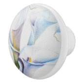 WHITE CALLA LIES CERAMIC KNOB KERAMISCHE KNOP (Rechts)