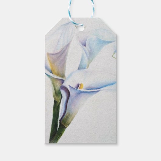 WHITE CALLA LIES GIFT LABELS CADEAULABEL (Voorkant)