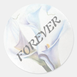WHITE CALLA LIES WEDDING STICKERS