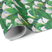 White Calla Lilies Cadeaupapier (Rol Hoek)