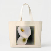White Calla Lilies Canvas Grocery Tas (Voorkant)