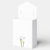 White Calla Lilies Waterverf Wedding Bedankdoosjes (Geopend)