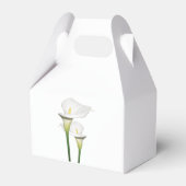 White Calla Lilies Waterverf Wedding Bedankdoosjes (Achterkant)
