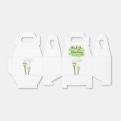 White Calla Lilies Waterverf Wedding Bedankdoosjes (Uitgevouwen)