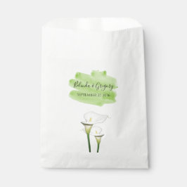 White Calla Lilies Waterverf Wedding Bedankzakje