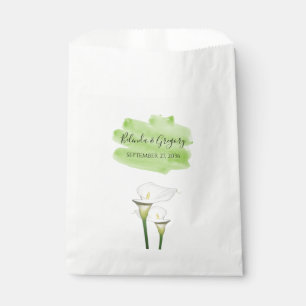 White Calla Lilies Waterverf Wedding Bedankzakje