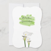 White Calla Lilies Waterverf Wedding Invitations Kaart (Achterkant)