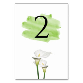 White Calla Lilies Waterverf Wedding Kaart