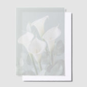 White Calla Lilies Wedding  Vellum Uitnodigingen (Offset)