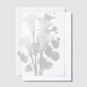 White Calla Lilies Wedding  Vellum Uitnodigingen (Offset)