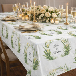 White Calla Lilies Wreath Wedding Decor Newlyweds Tafelkleed