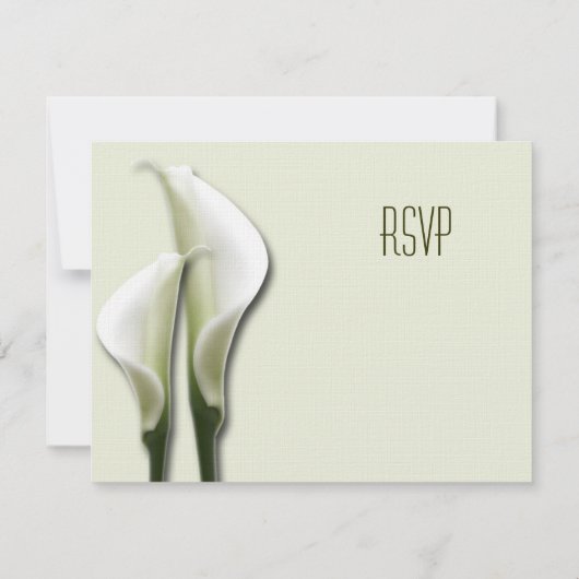 White Calla Lillies RSVP (Achterkant)