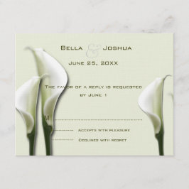 White Calla Lillies RSVP Kaartje