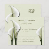 White Calla Lillies RSVP Kaartje (Voorkant / Achterkant)