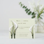 White Calla Lillies RSVP Kaartje (Staand voorkant)