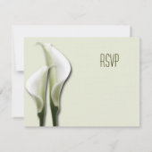 White Calla Lillies RSVP Kaartje (Achterkant)