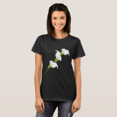 White Calla Lilly Floral Flower T-shirt (Voorkant volledig)