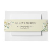 White Calla Lily and Greenery Eucalyptus Wedding Uitnodigingen Wikkel (Voorkant Voorbeeld)