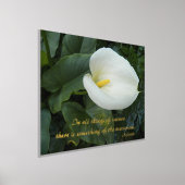 White Calla Lily Aristoteles Filosofisch citaat Folie Afdrukken (Laagn)