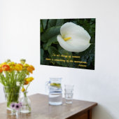 White Calla Lily Aristoteles Filosofisch citaat Folie Afdrukken (Laag (Keuken))