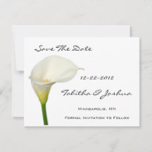 White Calla Lily bewaart de datumkaarten