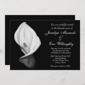 white calla lily bruiloft uitnodiging (Voorkant / Achterkant)
