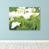 White Calla Lily Canvas Afdruk (Insitu (Houten vloer))