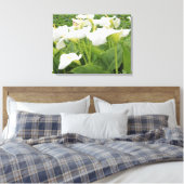 White Calla Lily Canvas Afdruk (Insitu (Slaapkamer))