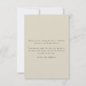 White Calla Lily Elegant Wedding Bridal Shower Bedankkaart (Achterkant)