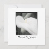 White Calla Lily Elegant Wedding Save the Date (Voorkant)
