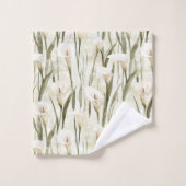 White Calla Lily Floral Joy Bad Handdoek (Wasdoekje)