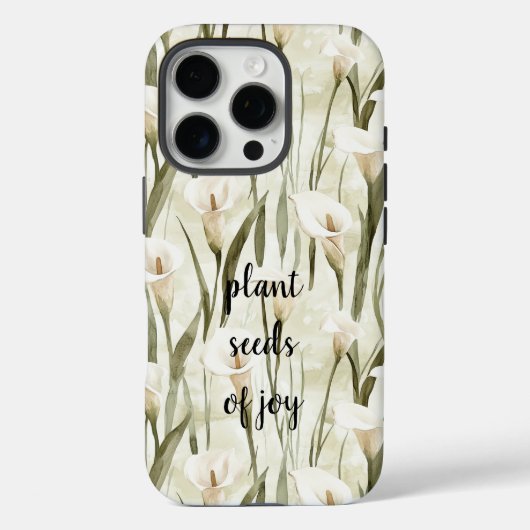 White Calla Lily Floral Joy Case-Mate iPhone Case (Achterkant)