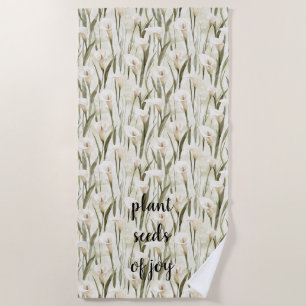 White Calla Lily Floral Joy Strandlaken
