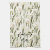 White Calla Lily Floral Joy Theedoek (Verticaal)