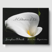 White Calla Lily Floral Memorial Service Gastenboek (Voorkant)