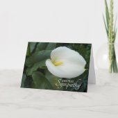 White Calla Lily Floral Sympathie Kaart (Voorkant)